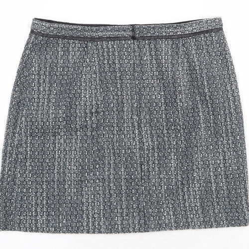 Garfield & Marks Womens Grey Acrylic Straight & Pencil Skirt Size 12 Zip