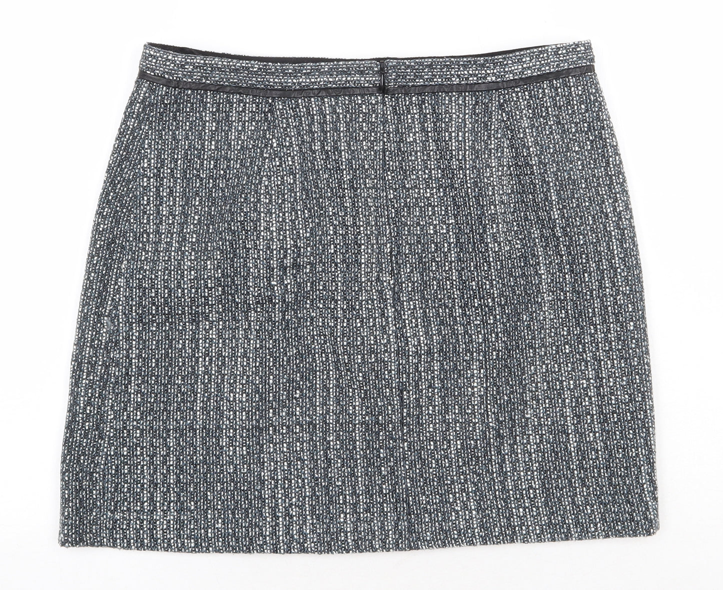 Garfield & Marks Womens Grey Acrylic Straight & Pencil Skirt Size 12 Zip
