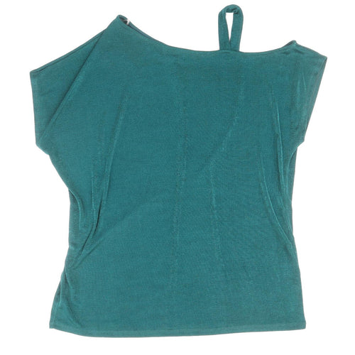 Papaya Womens Green Polyester Basic Blouse Size 16 Boat Neck