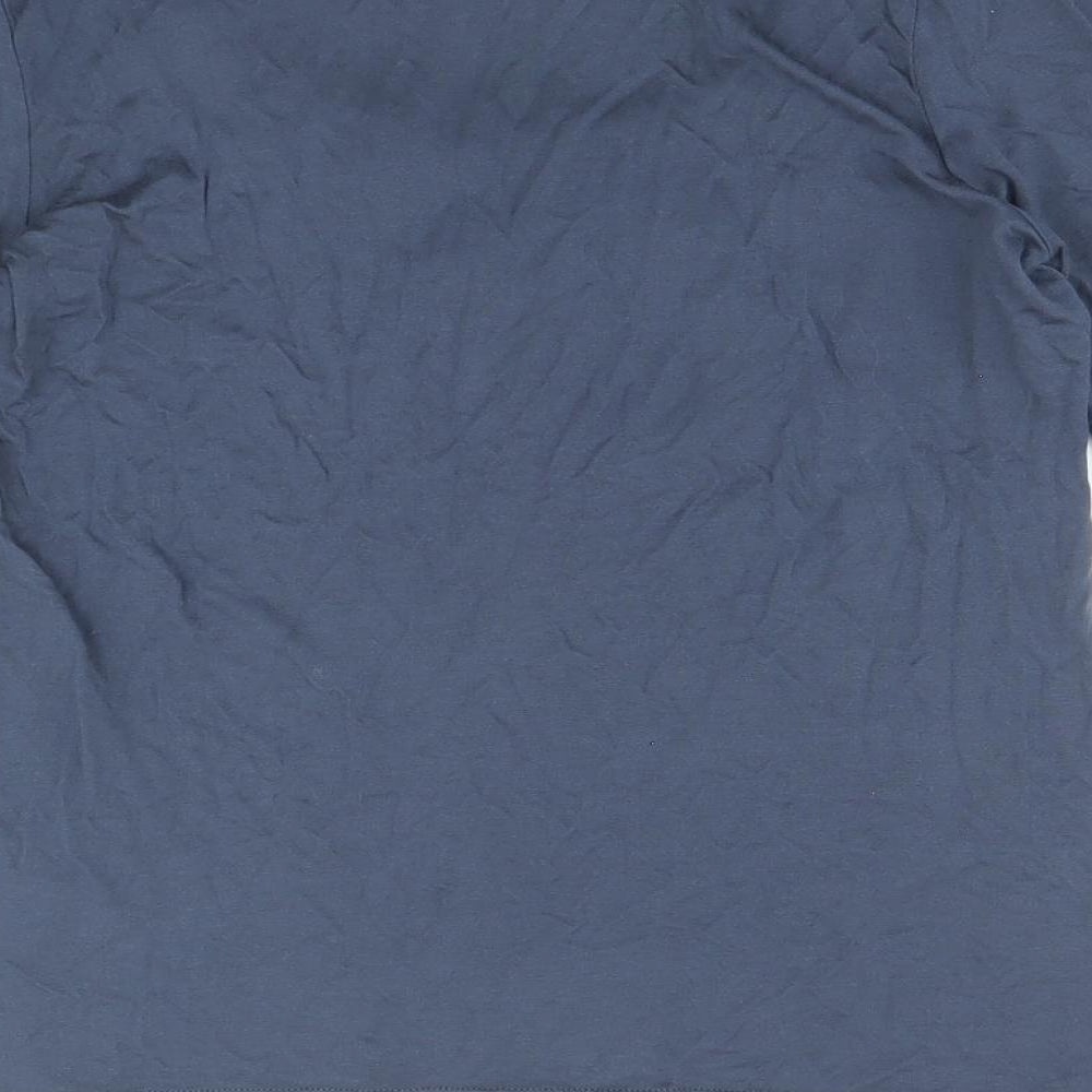Baby Boden Womens Blue Modal Basic T-Shirt Size 8 Round Neck