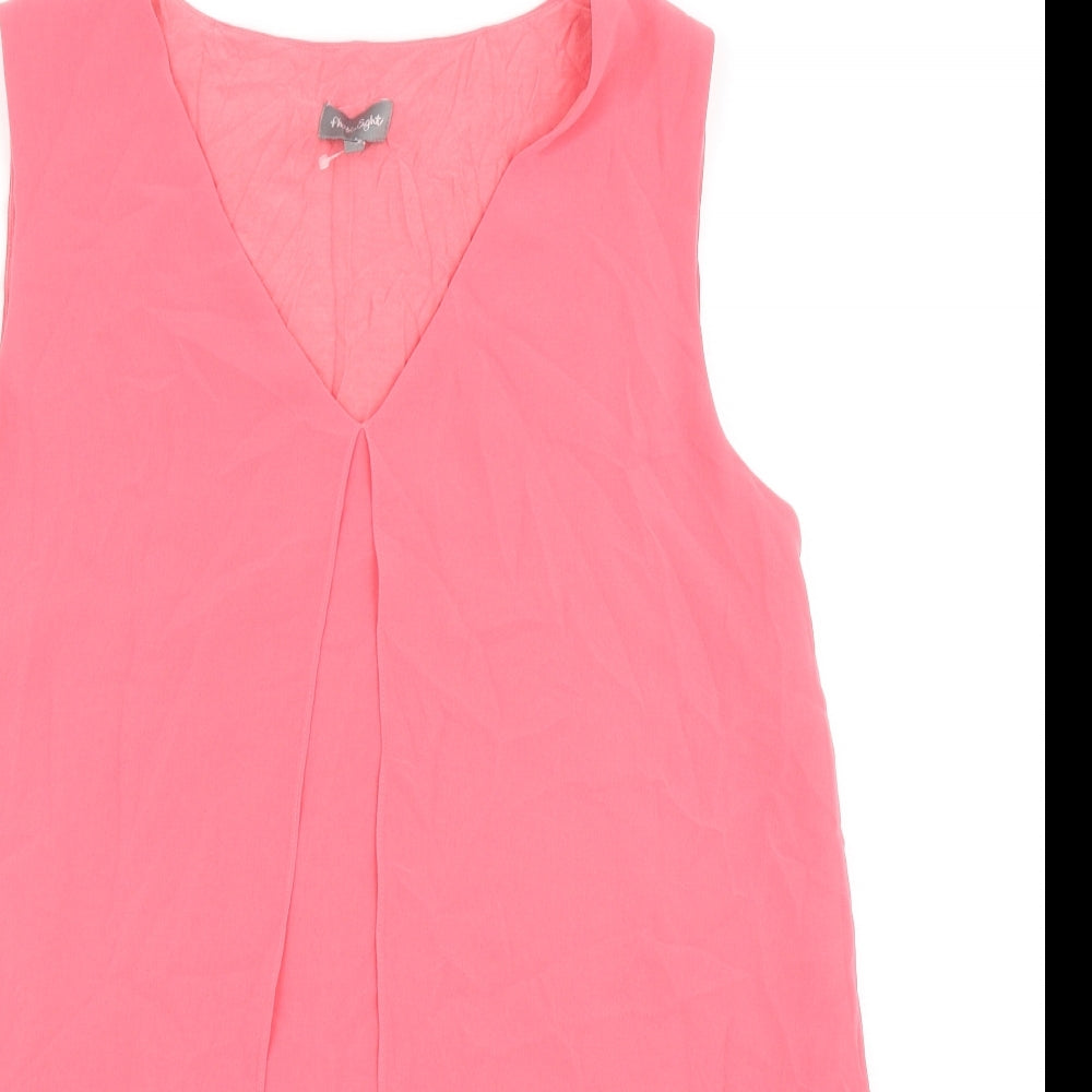 Phase Eight Womens Pink Polyester Camisole Tank Size 10 Round Neck