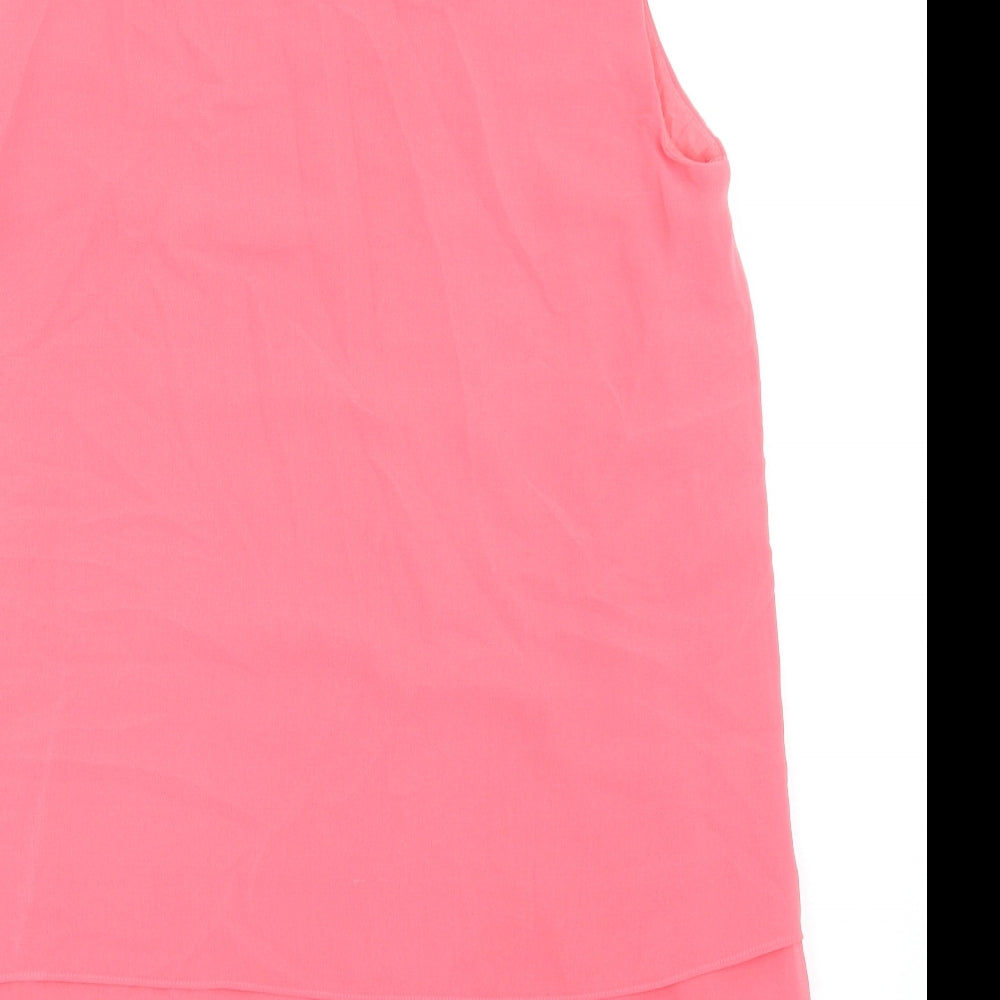 Phase Eight Womens Pink Polyester Camisole Tank Size 10 Round Neck
