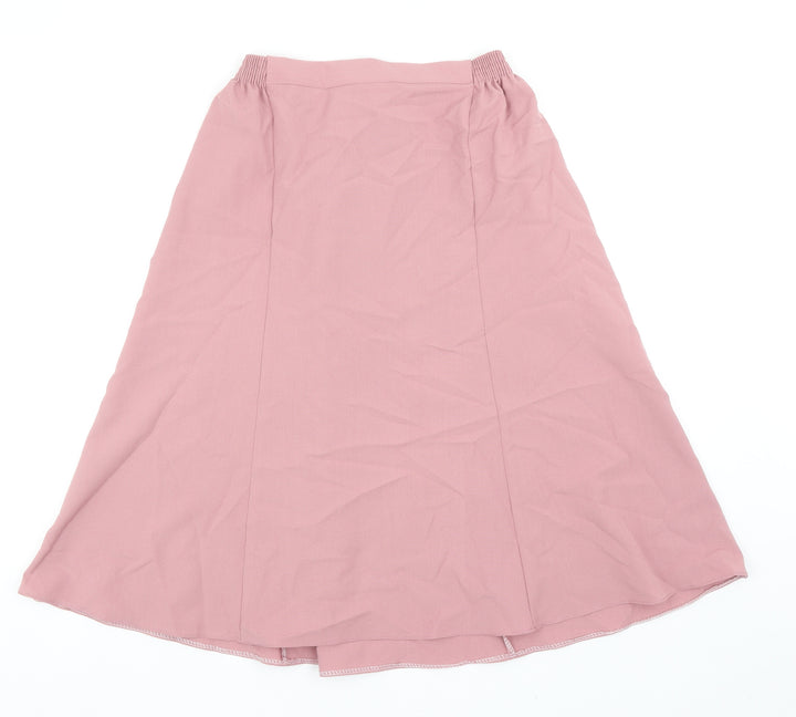 Emma Collection Womens Pink Polyester Swing Skirt Size M - Size M-L