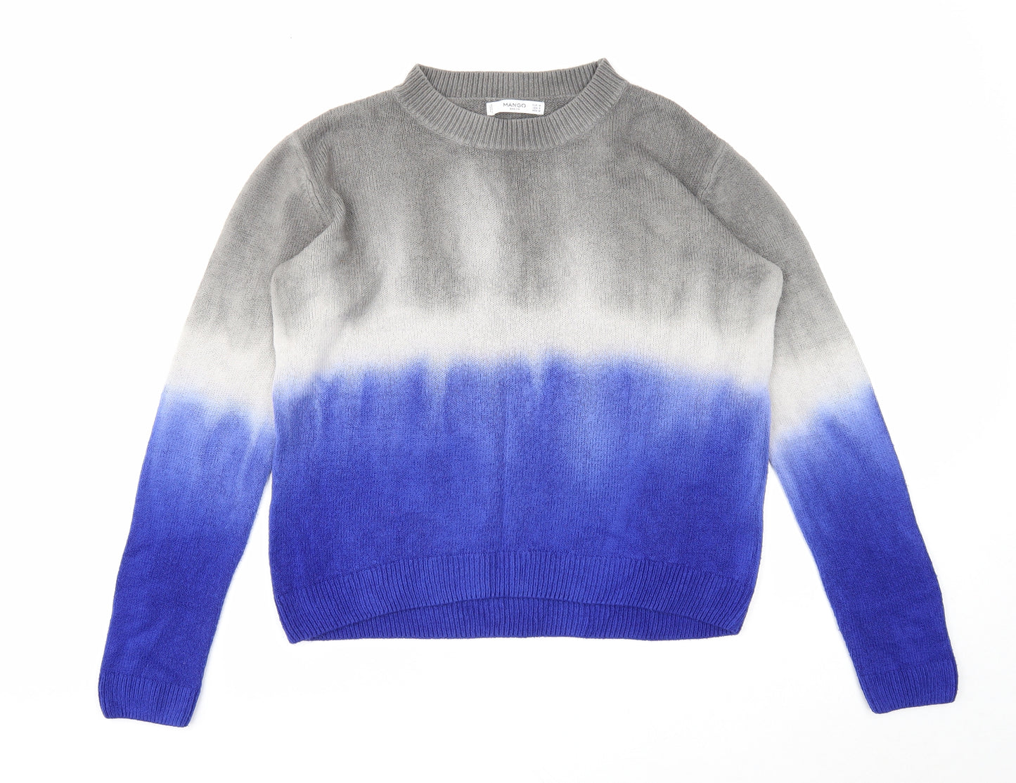 Mango Womens Multicoloured Round Neck Acrylic Pullover Jumper Size M