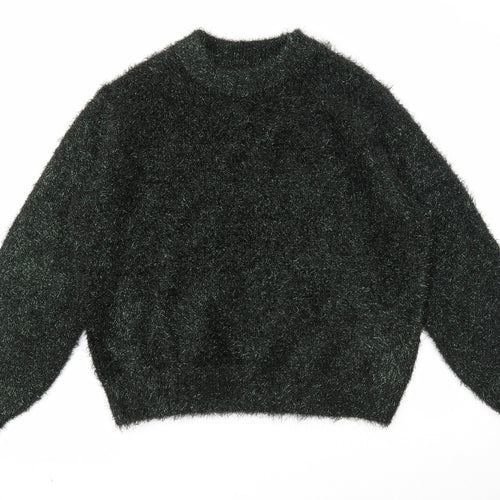 H&M Womens Black Round Neck Polyester Pullover Jumper Size S