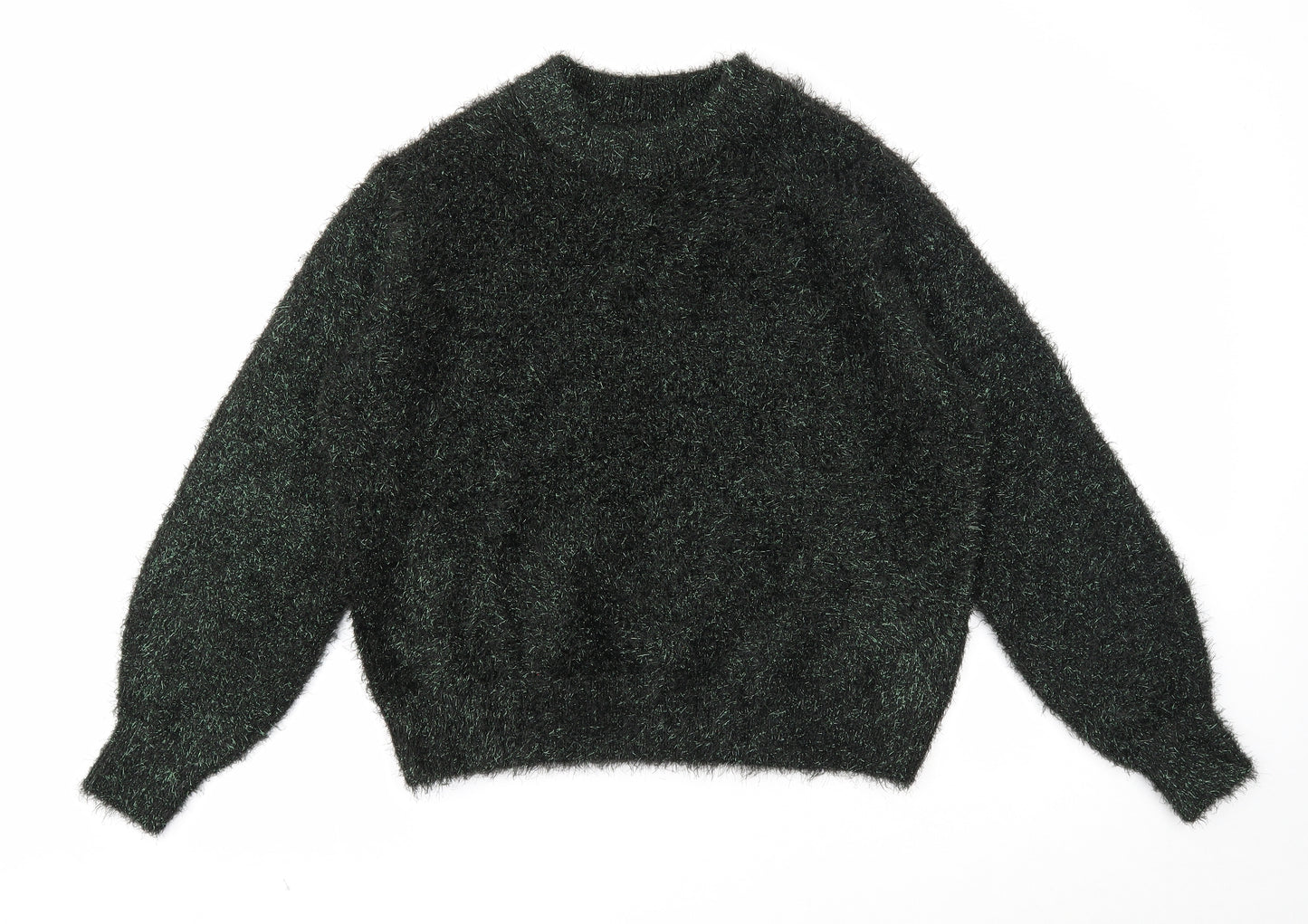 H&M Womens Black Round Neck Polyester Pullover Jumper Size S