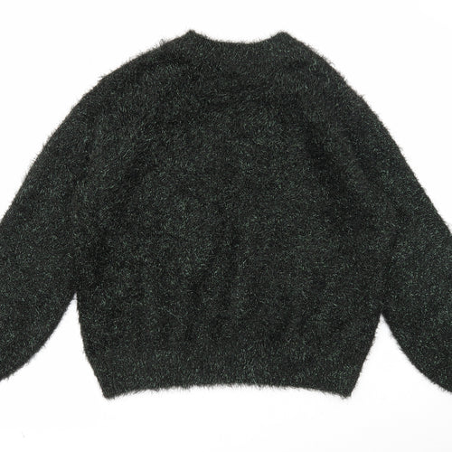 H&M Womens Black Round Neck Polyester Pullover Jumper Size S
