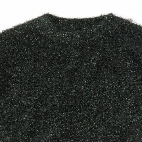 H&M Womens Black Round Neck Polyester Pullover Jumper Size S
