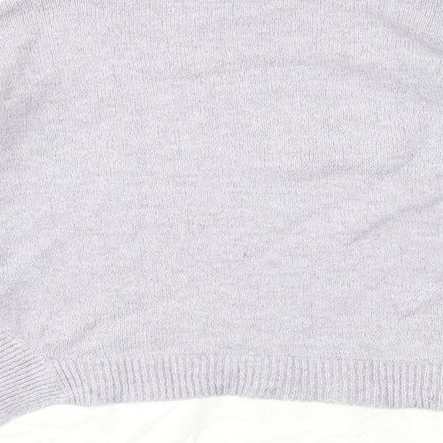 Primark Womens Purple Mock Neck Acrylic Pullover Jumper Size 10