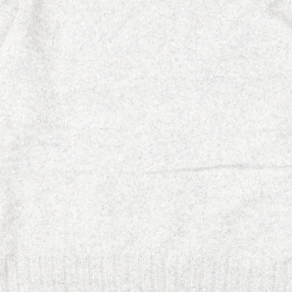 Marks and Spencer Womens Grey Round Neck Polyester Pullover Jumper Size S