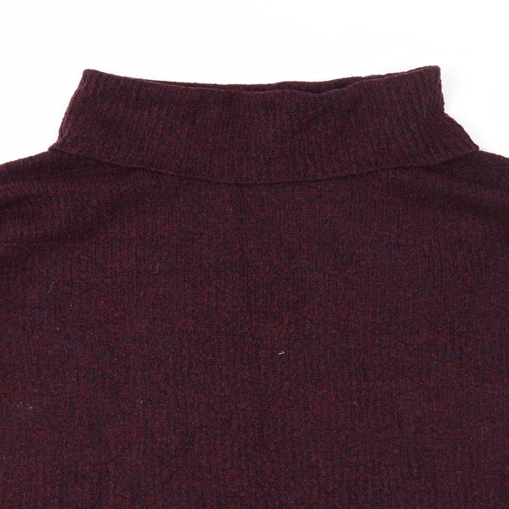 F&F Womens Purple Roll Neck Acrylic Pullover Jumper Size 22