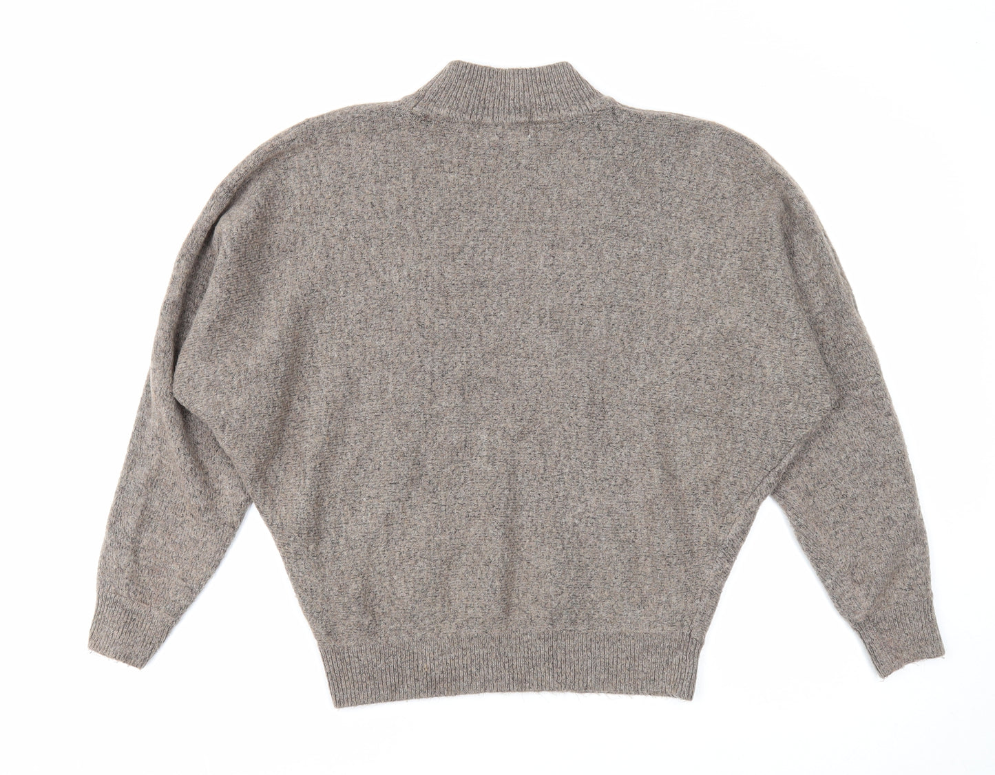Primark Womens Brown Mock Neck Acrylic Pullover Jumper Size 10
