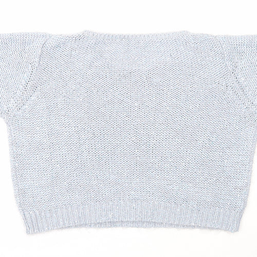 F&F Womens Blue Round Neck Acrylic Pullover Jumper Size 18