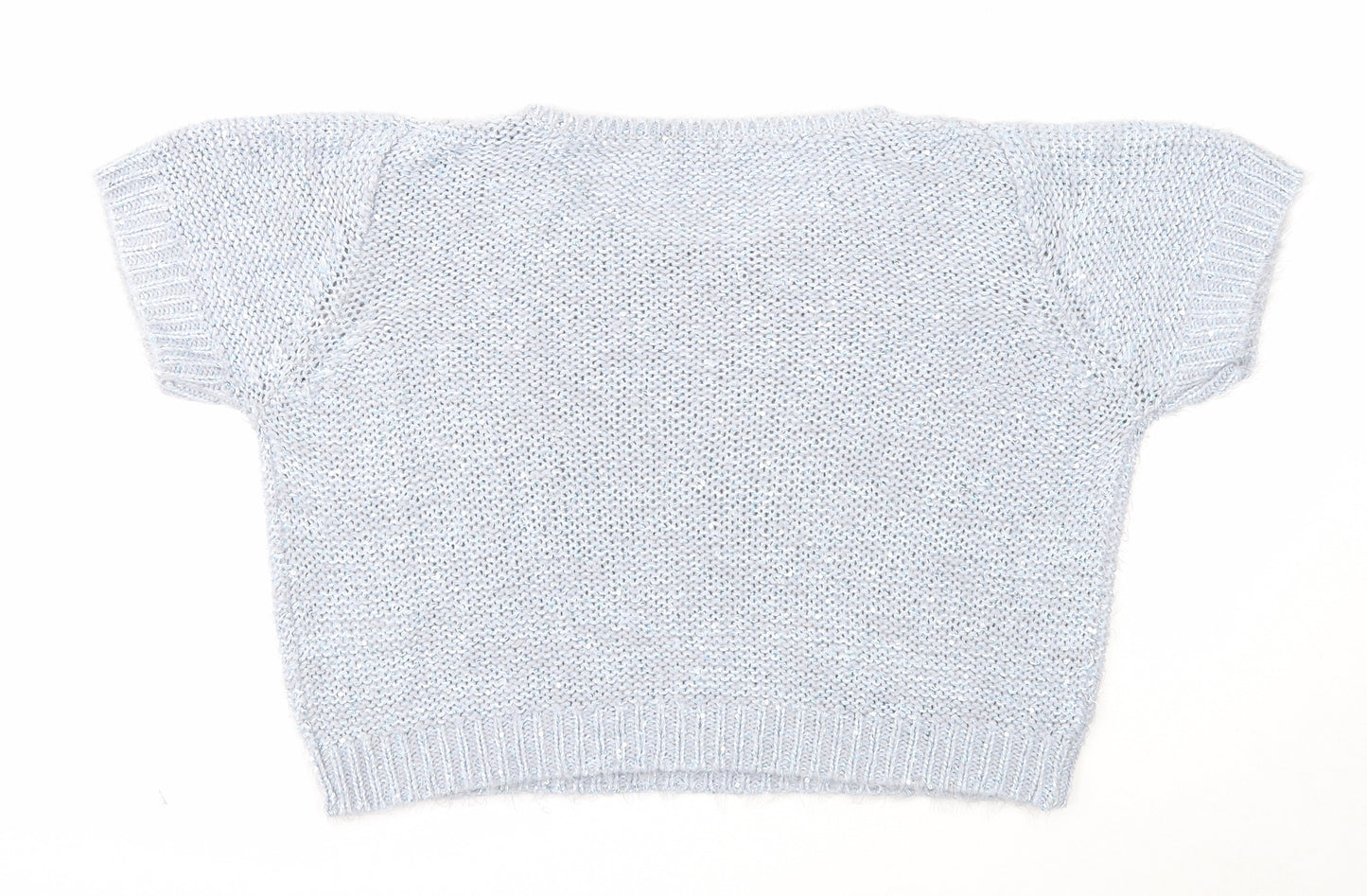 F&F Womens Blue Round Neck Acrylic Pullover Jumper Size 18