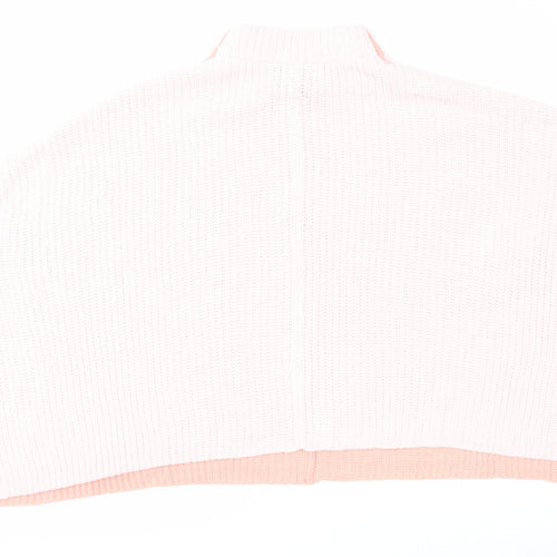 Threadbare Womens Pink Mock Neck Acrylic Pullover Jumper Size 10