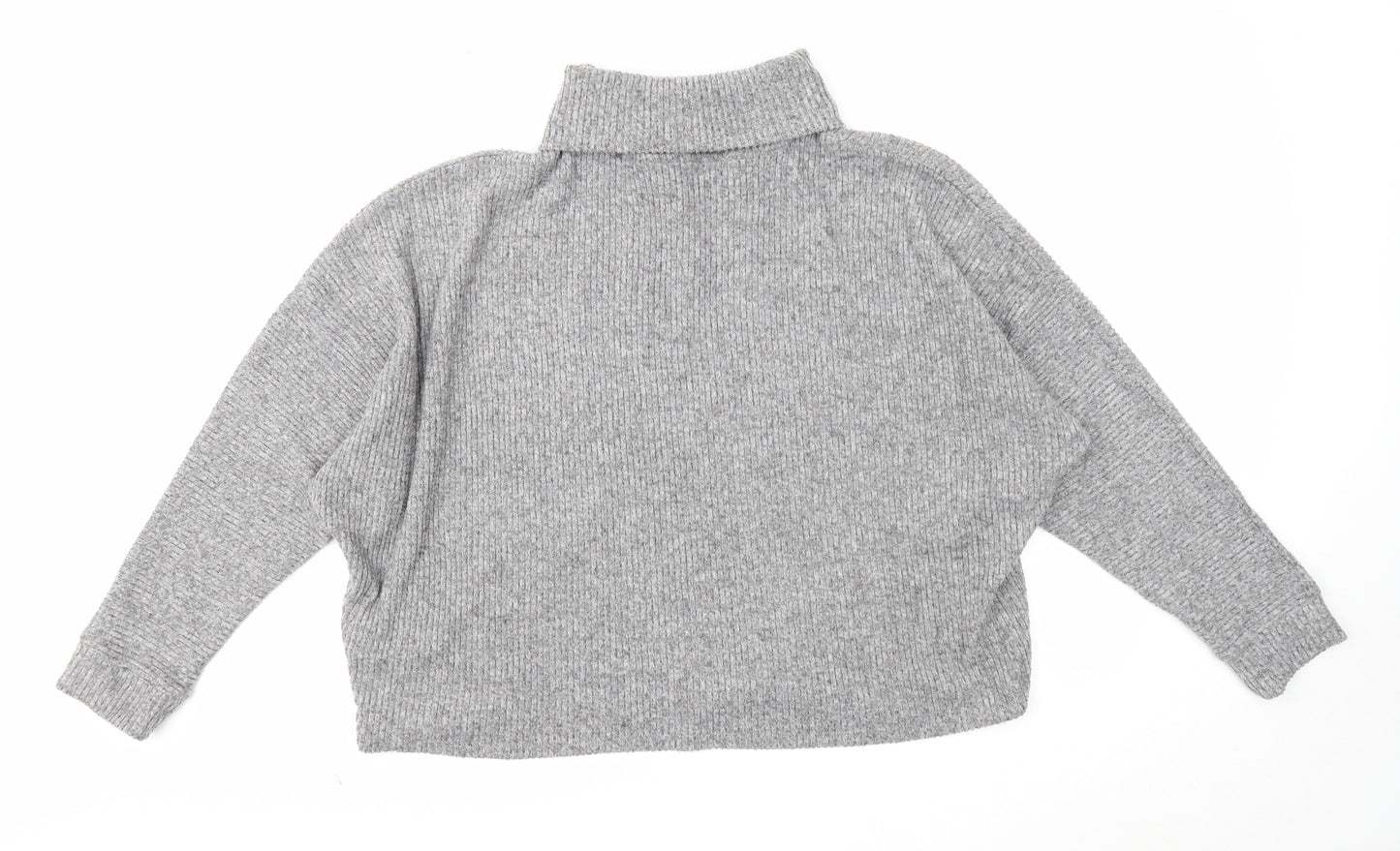 F&F Womens Grey Roll Neck Polyester Pullover Jumper Size 16