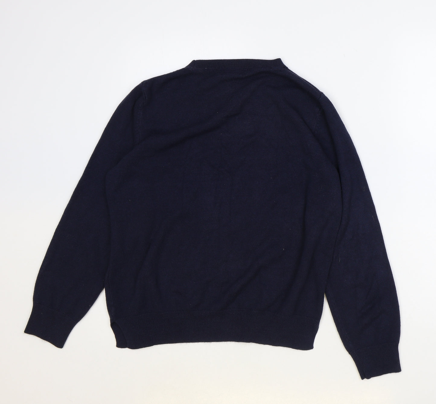 Marks and Spencer Womens Blue Round Neck Acrylic Pullover Jumper Size 14 - Bon
