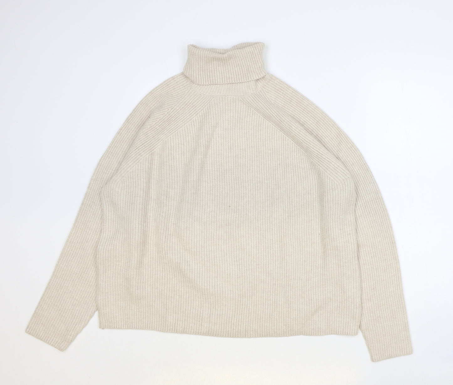 Marks and Spencer Womens Brown Roll Neck Viscose Pullover Jumper Size L
