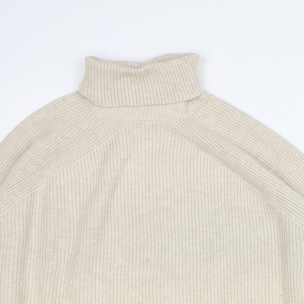 Marks and Spencer Womens Brown Roll Neck Viscose Pullover Jumper Size L