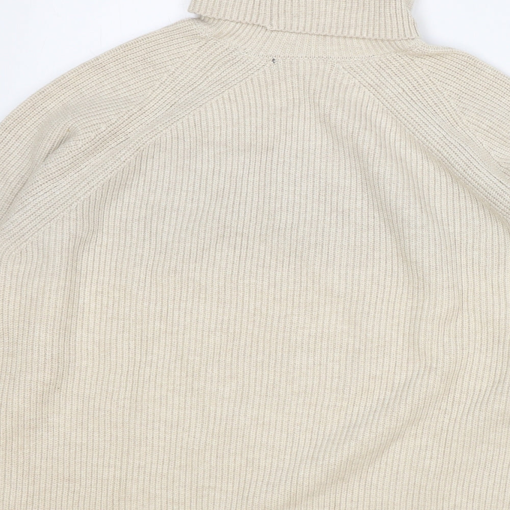 Marks and Spencer Womens Brown Roll Neck Viscose Pullover Jumper Size L