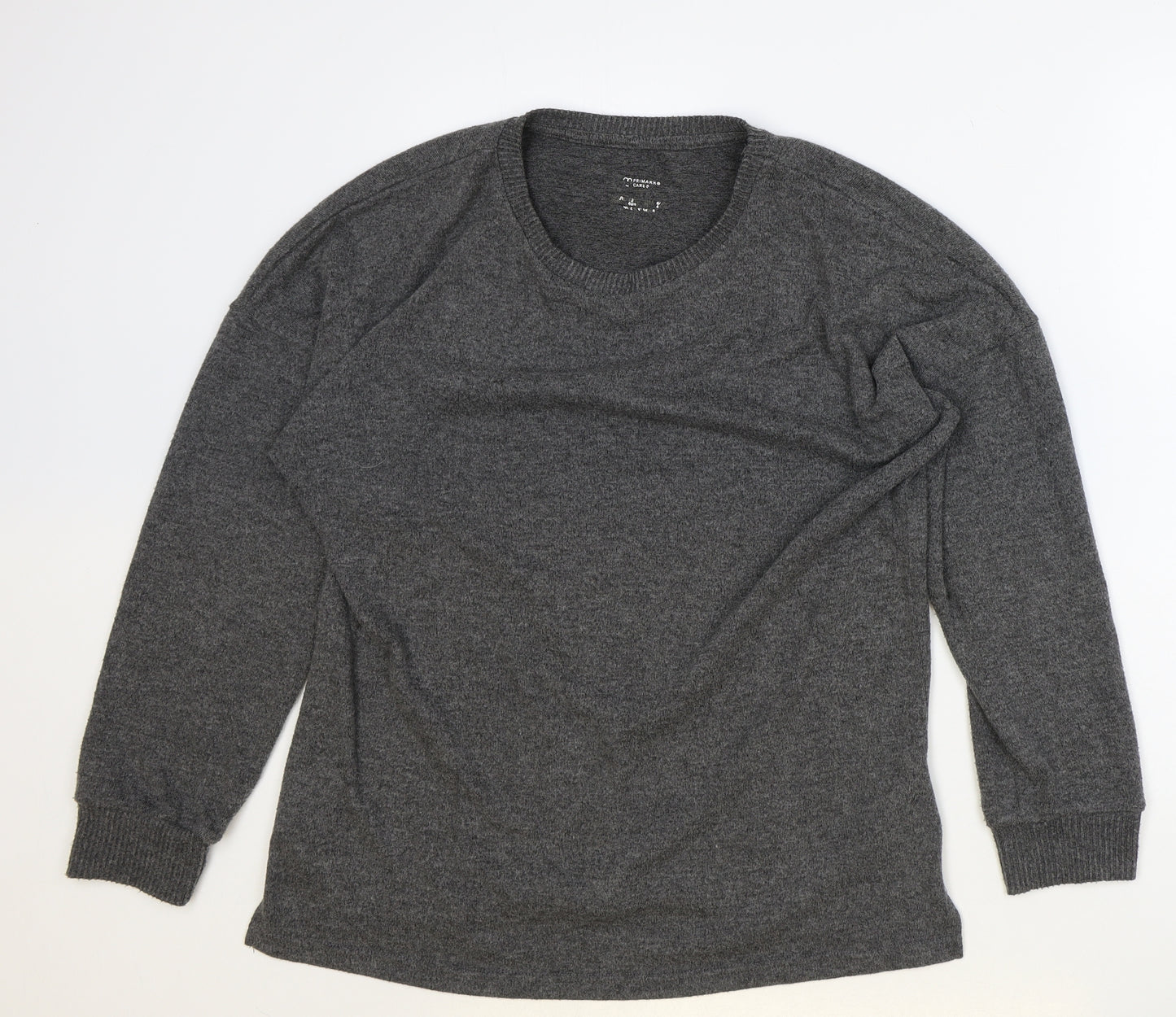 Primark Womens Grey Round Neck Polyester Pullover Jumper Size M