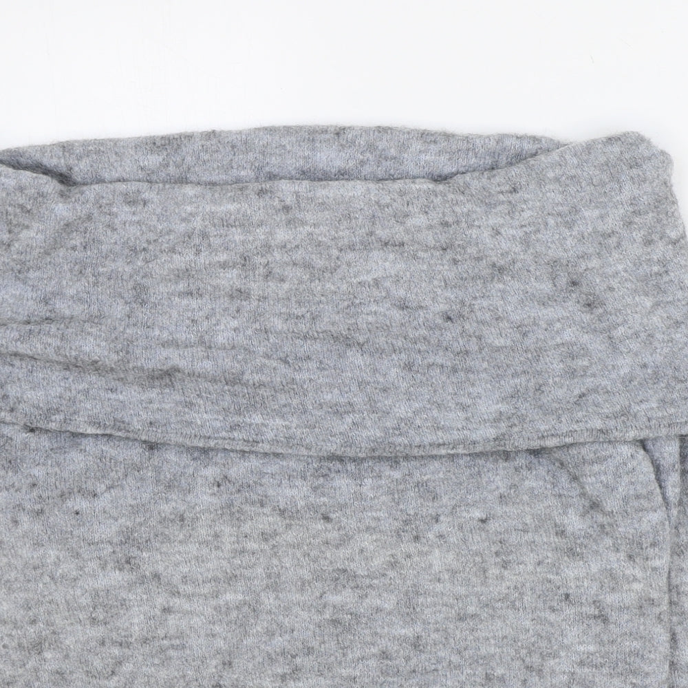 H&M Womens Grey Cowl Neck Acrylic Pullover Jumper Size M