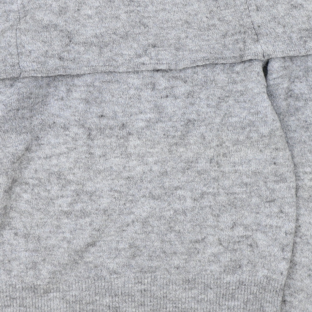 H&M Womens Grey Cowl Neck Acrylic Pullover Jumper Size M