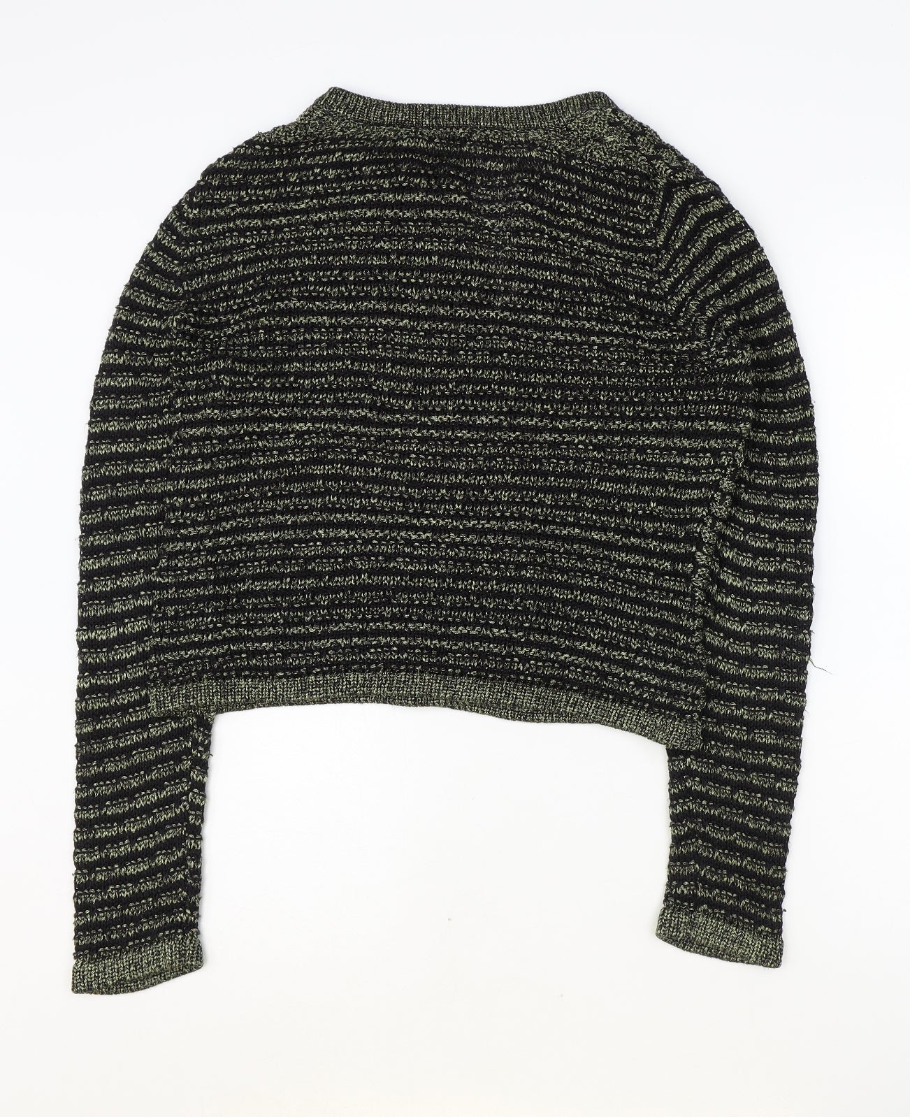 Marks and Spencer Womens Black Round Neck Acrylic Cardigan Jumper Size 14