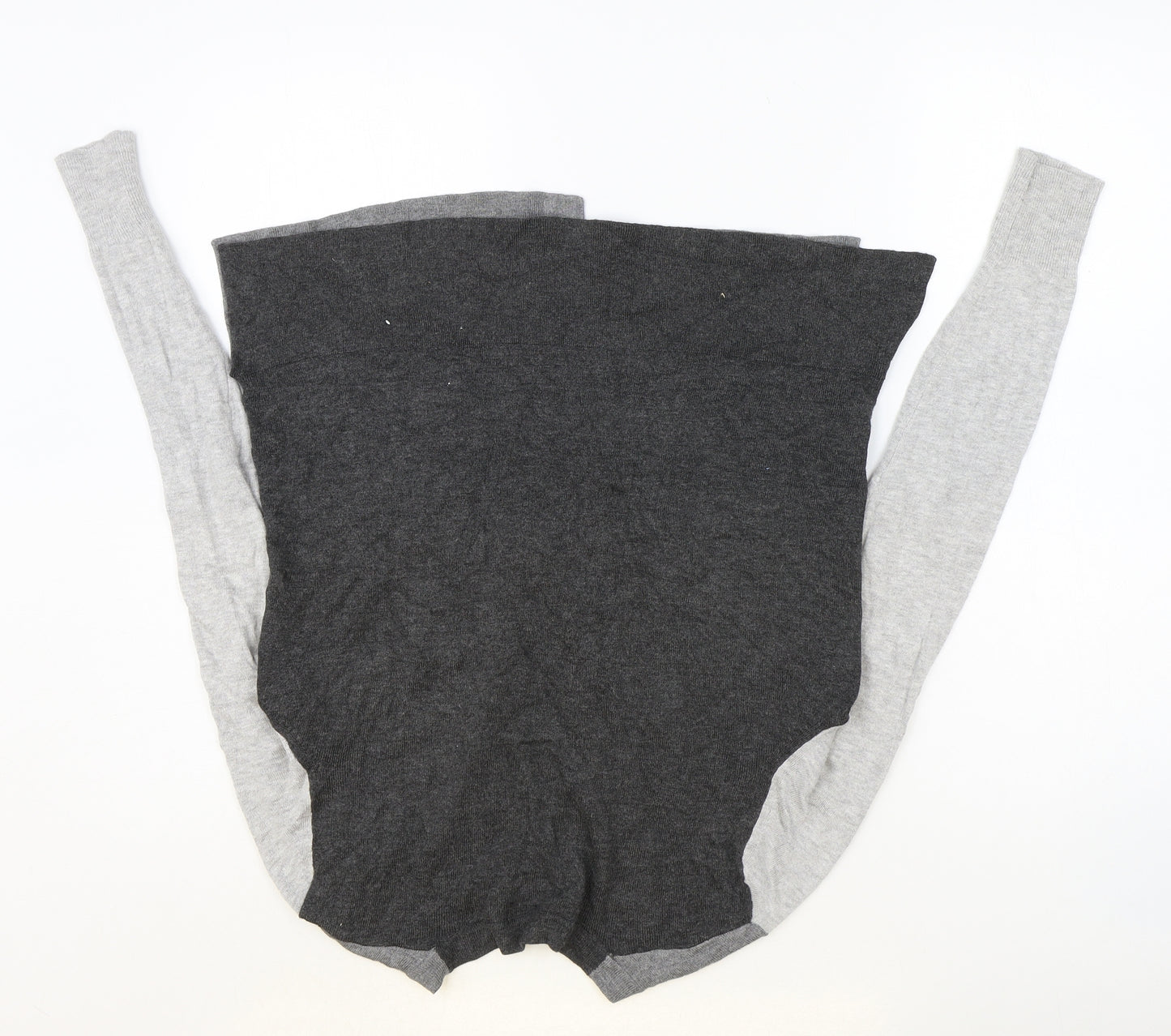 Marks and Spencer Womens Grey V-Neck Viscose Cardigan Jumper Size 10