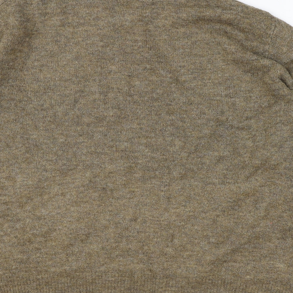 H&M Womens Brown Round Neck Acrylic Pullover Jumper Size XL
