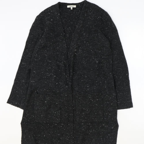 Madwell Womens Grey V-Neck Nylon Cardigan Jumper Size S