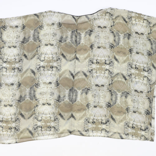 George Womens Beige Animal Print Polyester Basic Blouse Size 18 Round Neck - Snake Print
