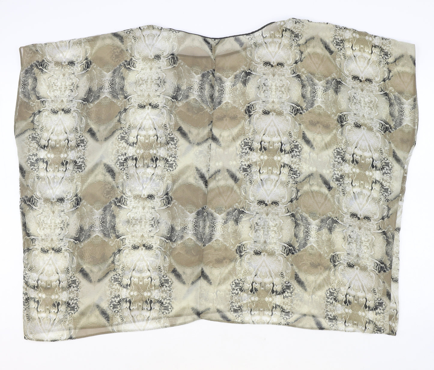 George Womens Beige Animal Print Polyester Basic Blouse Size 18 Round Neck - Snake Print