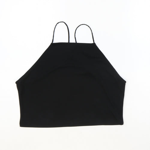 Divided by H&M Womens Black Polyester Cropped Tank Size M Halter