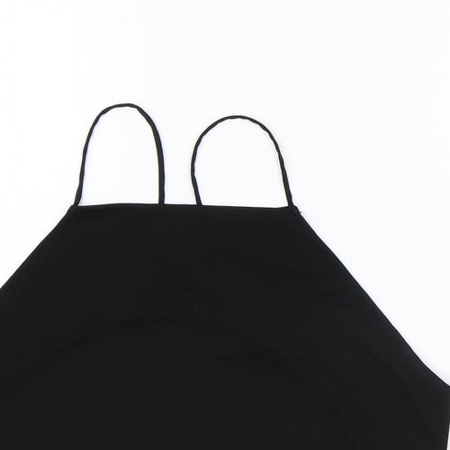 Divided by H&M Womens Black Polyester Cropped Tank Size M Halter