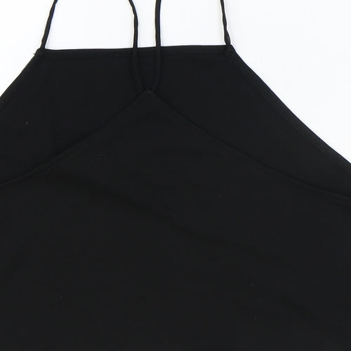 Divided by H&M Womens Black Polyester Cropped Tank Size M Halter