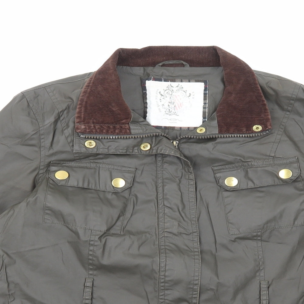 New Look Womens Green Jacket Size 12 Zip