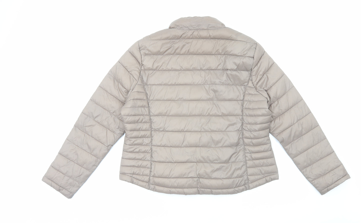 Primark Womens Brown Quilted Jacket Size XL Zip