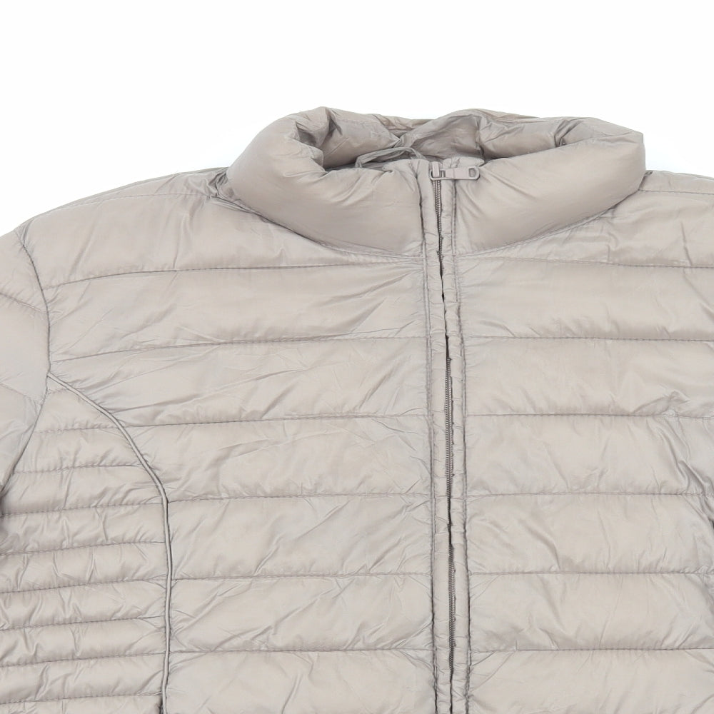 Primark Womens Brown Quilted Jacket Size XL Zip
