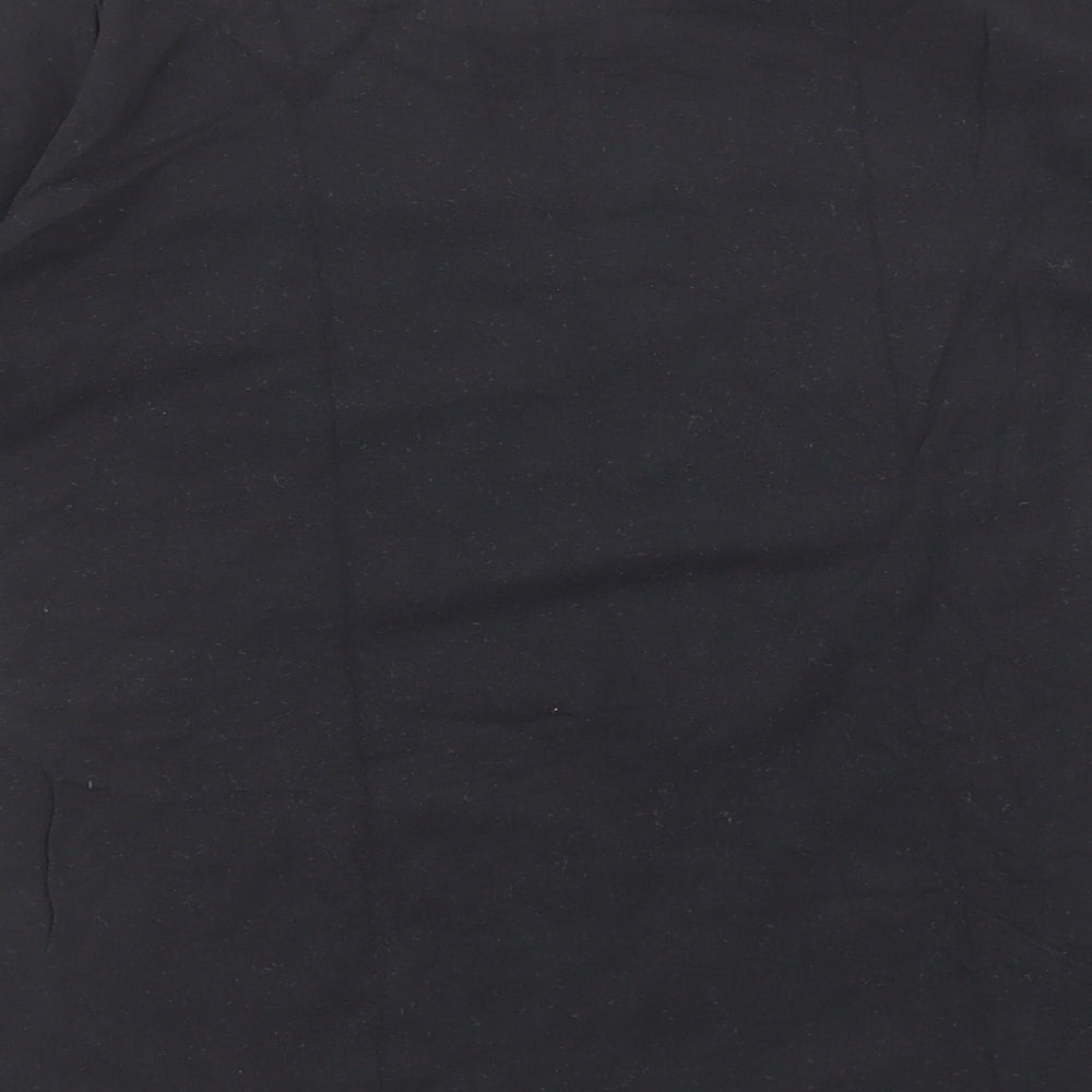 Primark Womens Black Cotton Basic Blouse Size 16 Boat Neck