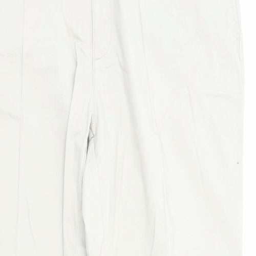 James Pringle Mens Beige Cotton Trousers Size 2XL L31 in Regular Zip