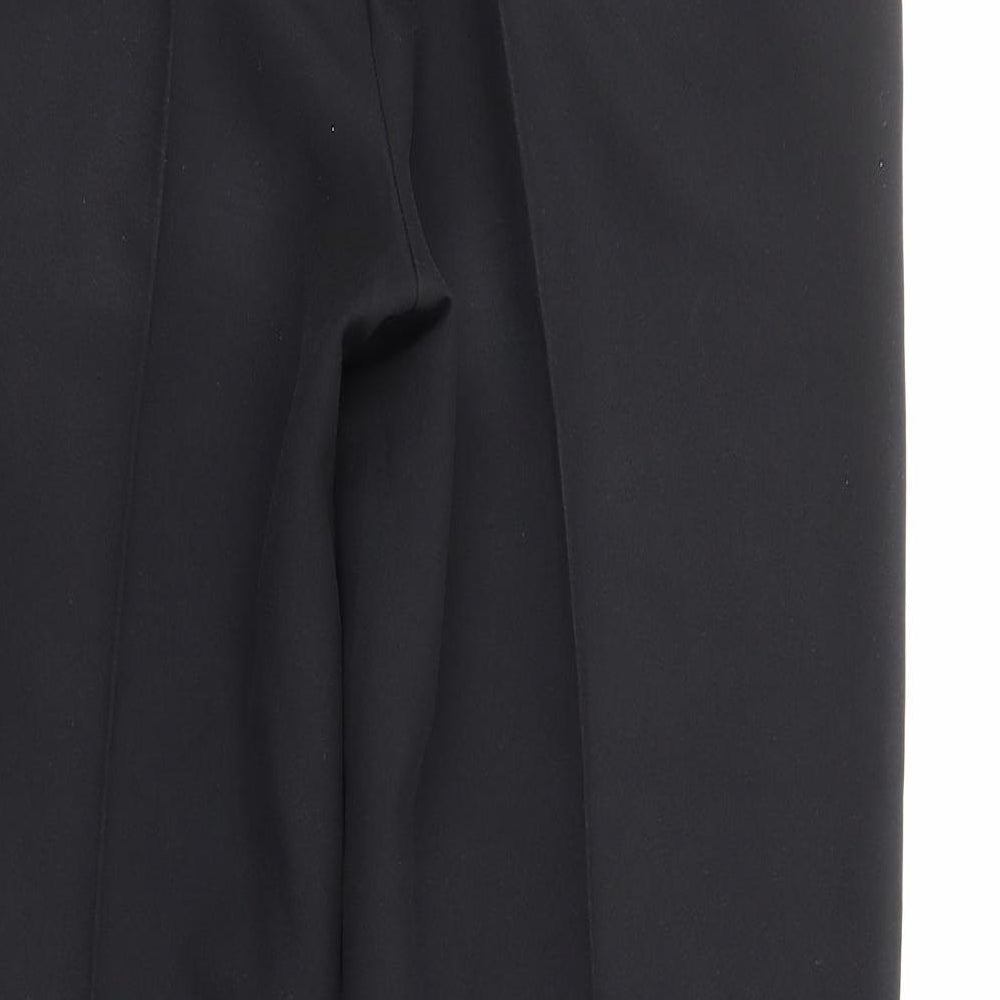 Peacocks Womens Black Polyester Capri Trousers Size 16 Regular Zip