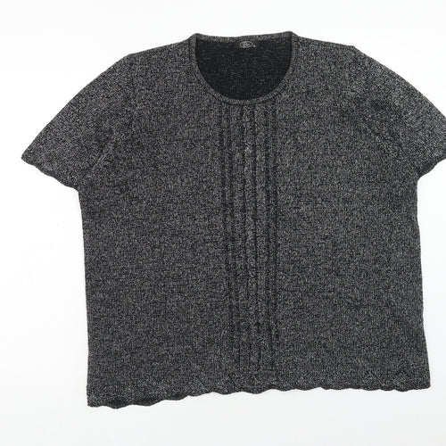 Bonmarche Womens Black Round Neck Acrylic Pullover Jumper Size XL