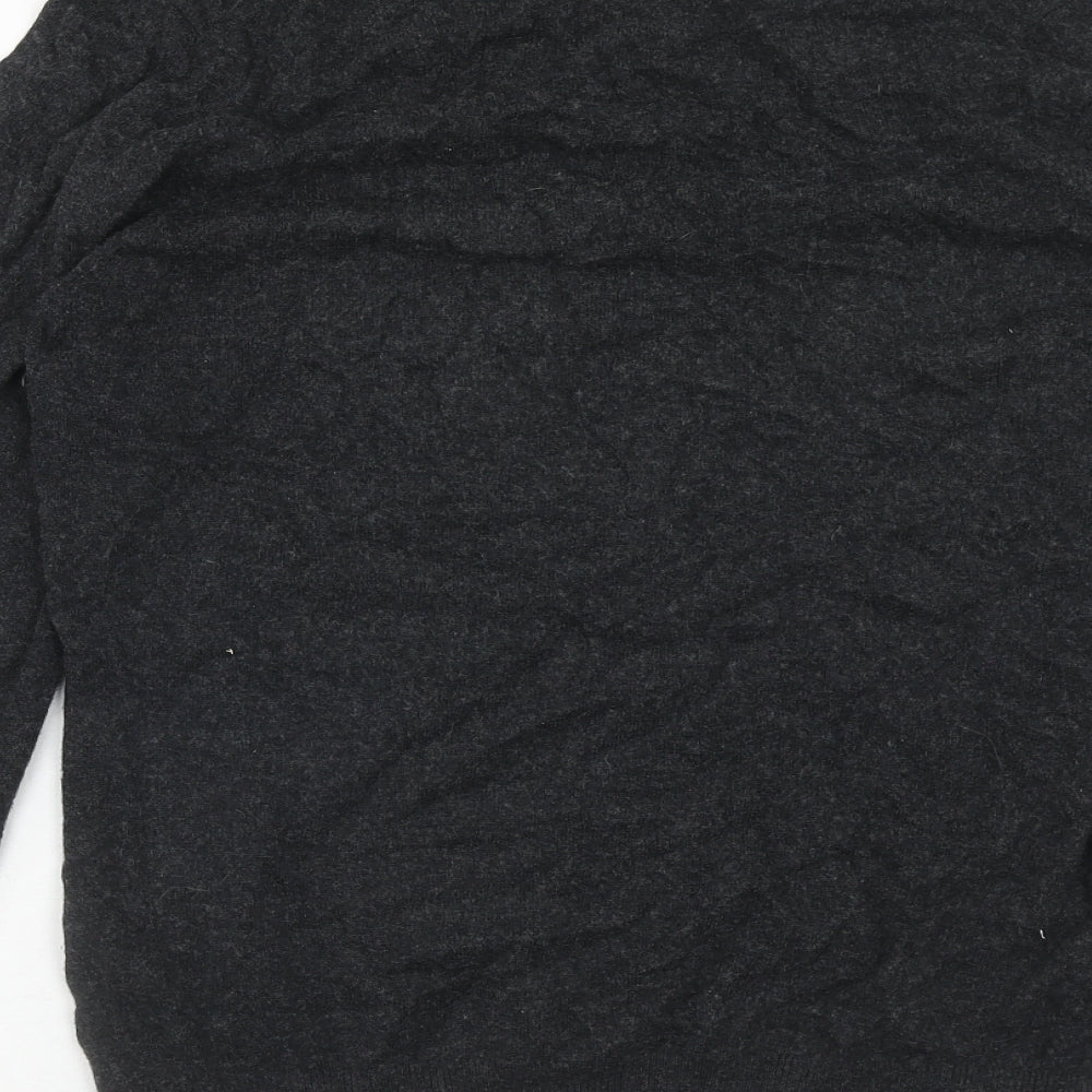 Marks and Spencer Womens Black V-Neck Viscose Pullover Jumper Size 16