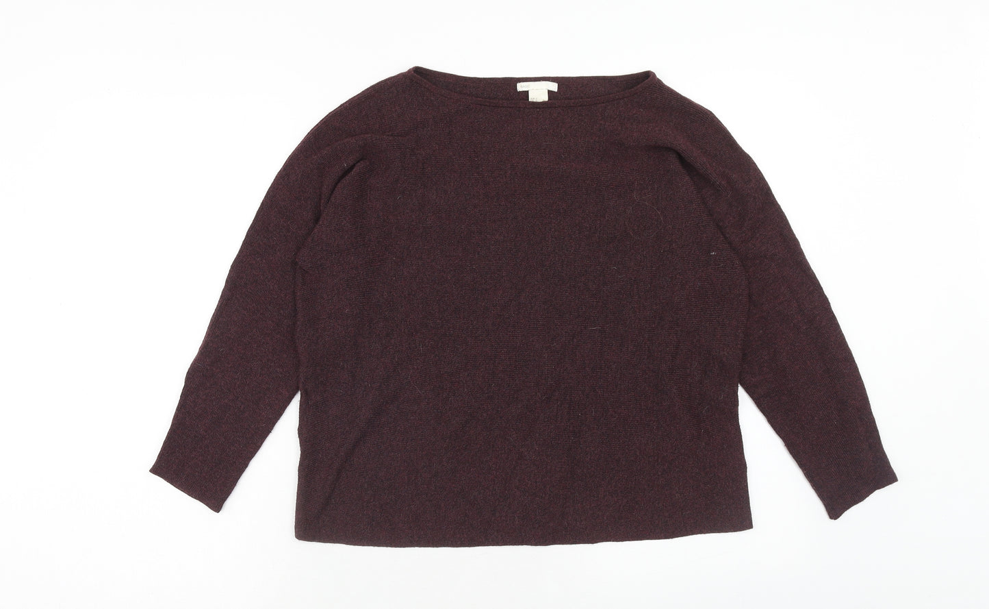 H&M Womens Purple Round Neck Polyester Pullover Jumper Size S