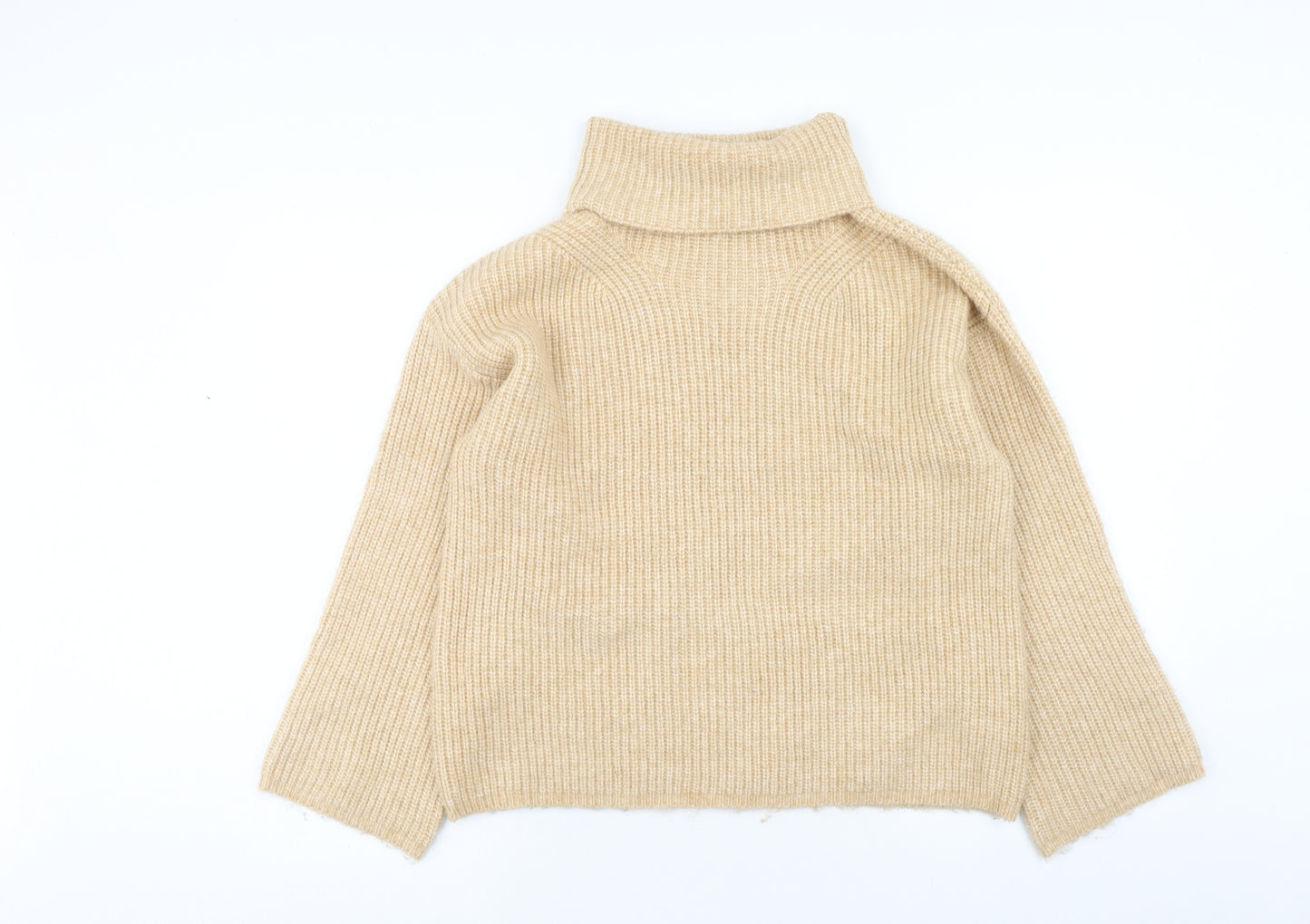 ASOS Womens Beige Roll Neck Polyester Pullover Jumper Size 6