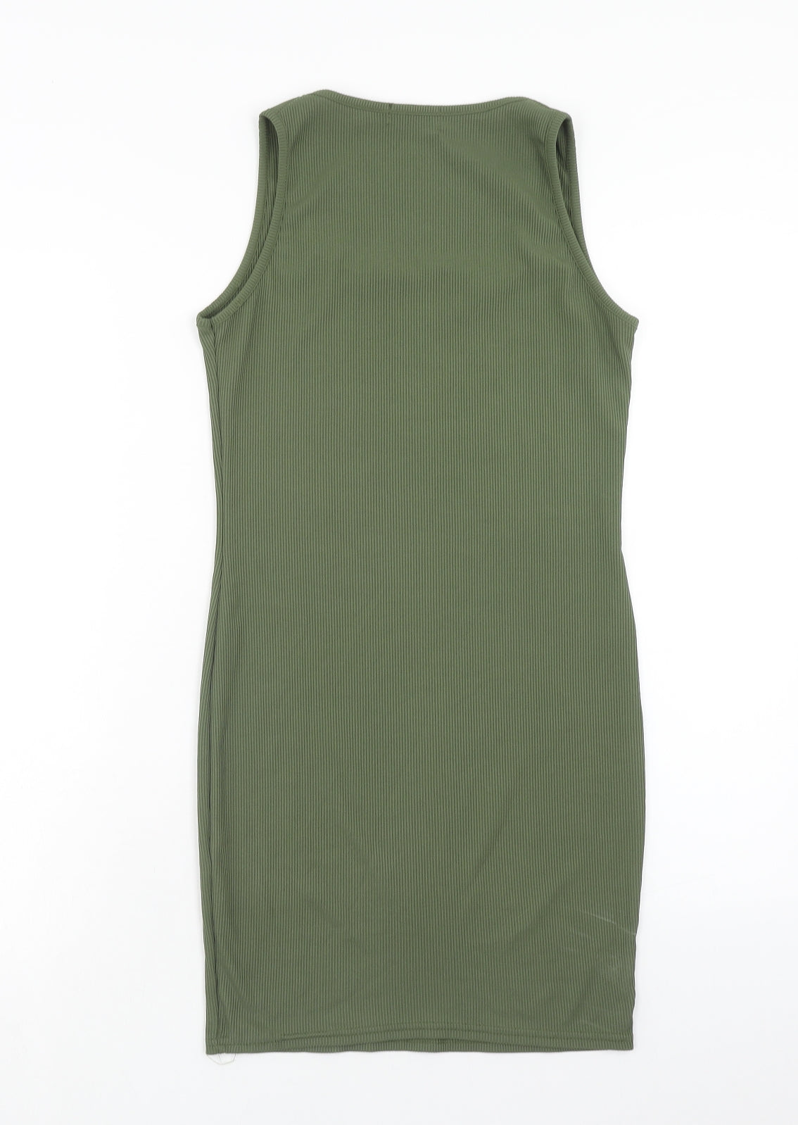 PRETTYLITTLETHING Womens Red Polyester Tank Dress Size 10 Round Neck Pullover