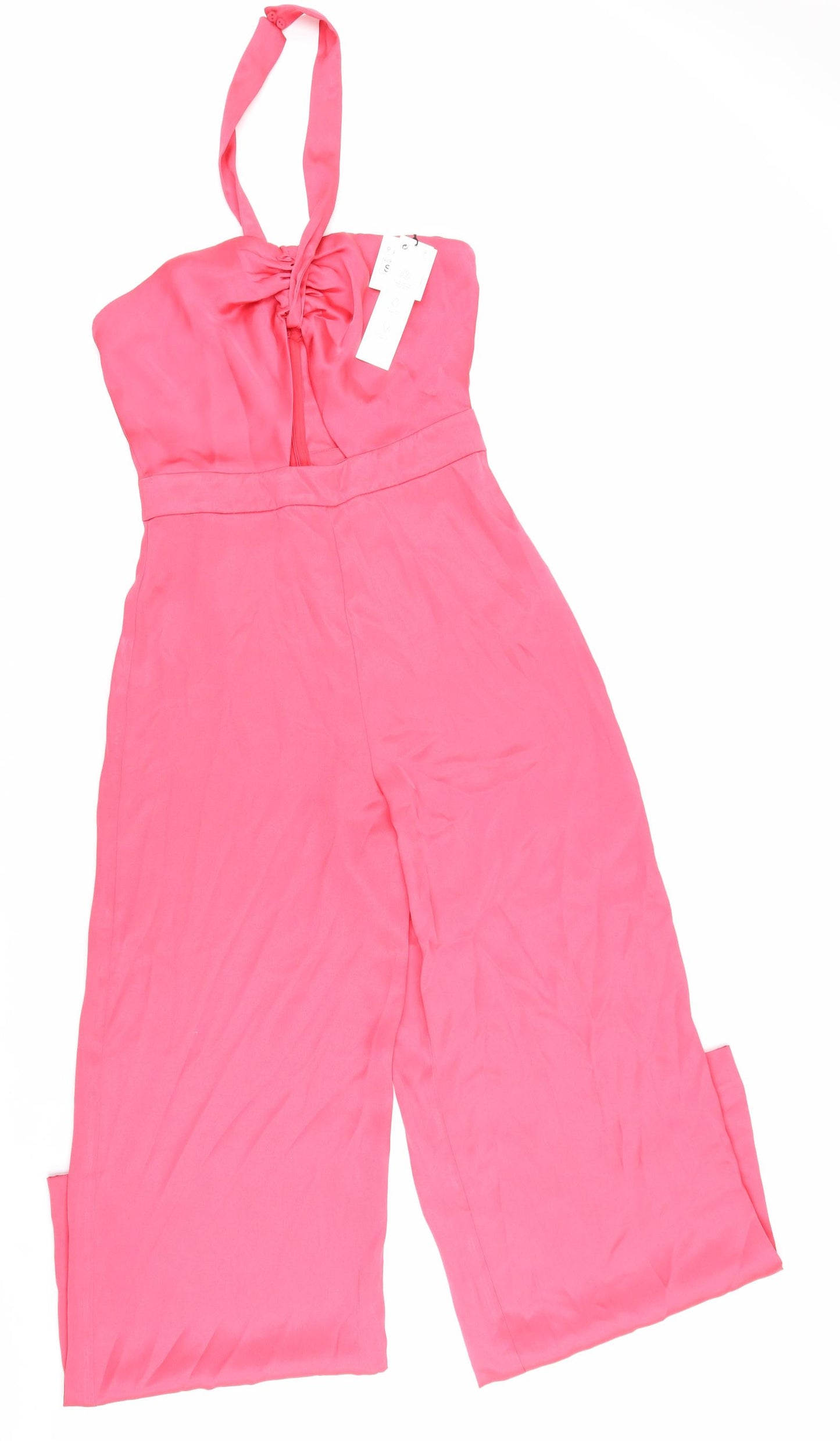 Zara Womens Pink Polyester Jumpsuit One-Piece Size S L33 in Zip
