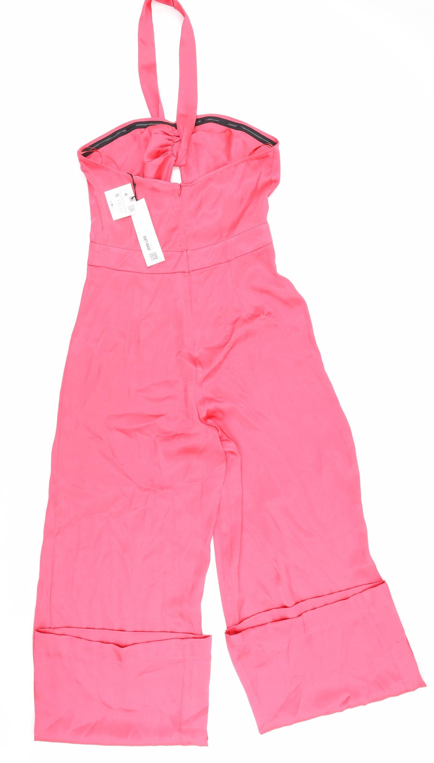 Zara Womens Pink Polyester Jumpsuit One-Piece Size S L33 in Zip
