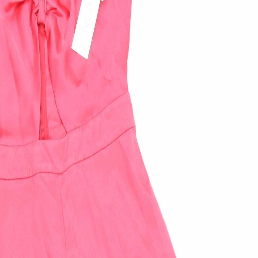 Zara Womens Pink Polyester Jumpsuit One-Piece Size S L33 in Zip